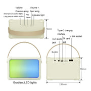 Portable RGB Lighting Effect Bluetooth Speaker Home Mini Karaoke Audio, Style: Speaker(Beige)