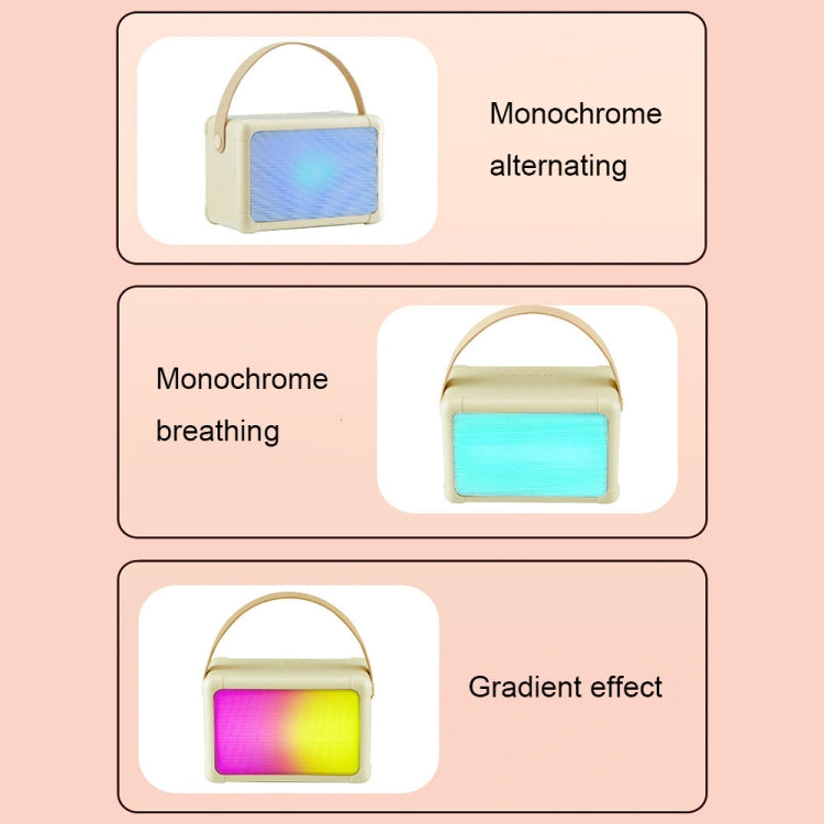 Portable RGB Lighting Effect Bluetooth Speaker Home Mini Karaoke Audio, Style: Single Microphone+Speaker(Pink) - Microphone by PMC TechLife | Online Shopping South Africa | PMC TechLife | Buy Now Pay Later Mobicred