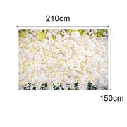 2.1 X 1.5m Festive Photography Backdrop 3D Wedding Flower Wall Hanging Cloth, Style: C-1888