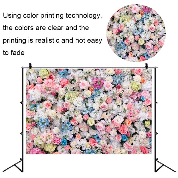 2.1 X 1.5m Festive Photography Backdrop 3D Wedding Flower Wall Hanging Cloth, Style: C-1888