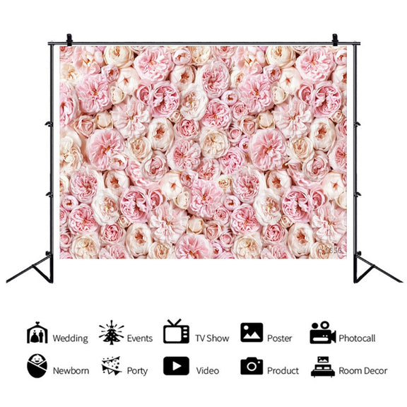 2.1 X 1.5m Festive Photography Backdrop 3D Wedding Flower Wall Hanging Cloth, Style: C-1888