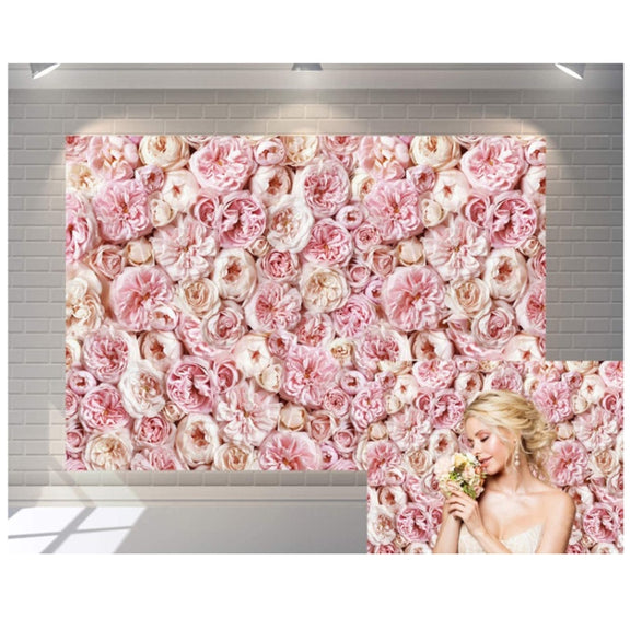 2.1 X 1.5m Festive Photography Backdrop 3D Wedding Flower Wall Hanging Cloth, Style: C-1888
