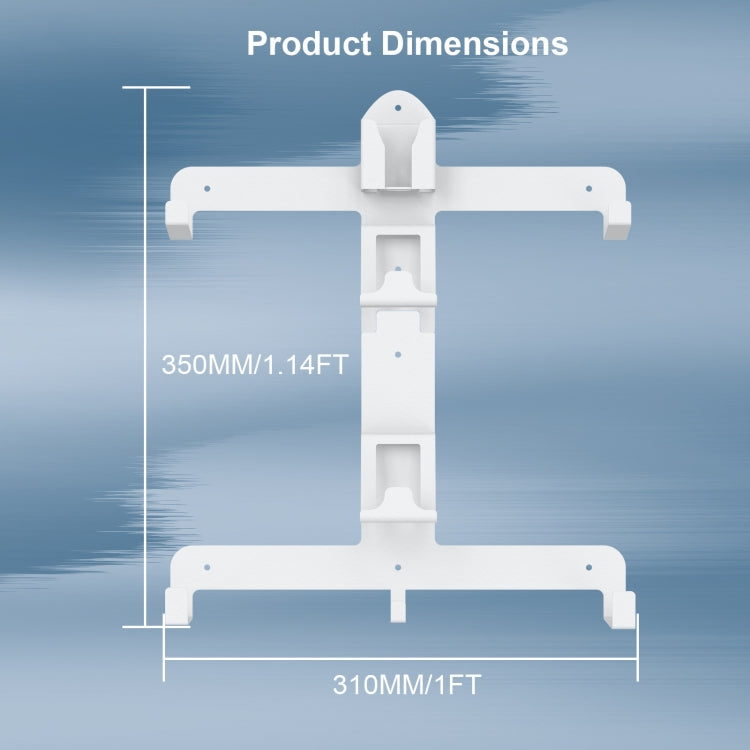JYS JYS-P5158 For PS5 VR2 Wall Storage Bracket Helmet/Headset/Handle/Remote Control Wall Storage Storage Shelf(White) - free shipping - PMC TechLife - Order now!