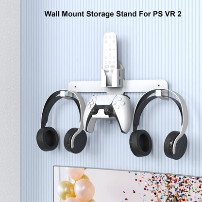 JYS JYS-P5158 For PS5 VR2 Wall Storage Bracket Helmet/Headset/Handle/Remote Control Wall Storage Storage Shelf(White) - free shipping - PMC Jewellery - Order now!