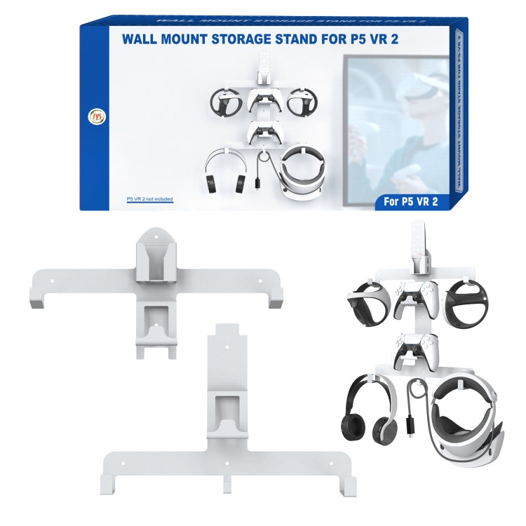 JYS JYS-P5158 For PS5 VR2 Wall Storage Bracket Helmet/Headset/Handle/Remote Control Wall Storage Storage Shelf(White) - free shipping - PMC Jewellery - Order now!