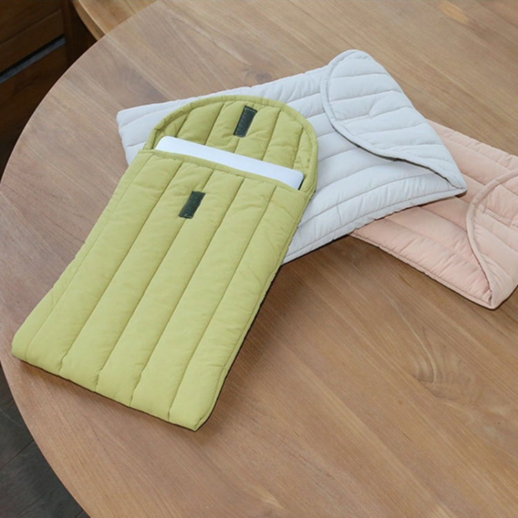 9.7-11 inch Flat Cotton Embroidery Inner Bag Lightweight Space Cotton Protective Case(Gray White) - free shipping - PMC TechLife - Order now!