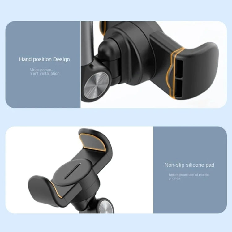Mobile Live Piercing Bracket Aluminum Alloy 360 Degree Rotation Telescopic Adjustment Bedside Desktop Live Bracket(Gray) - free shipping - PMC Jewellery - Order now!