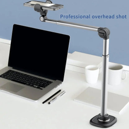 Mobile Live Piercing Bracket Aluminum Alloy 360 Degree Rotation Telescopic Adjustment Bedside Desktop Live Bracket(Gray) - free shipping - PMC Jewellery - Order now!