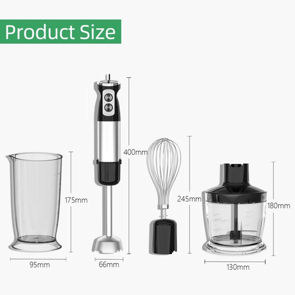 6-in-1 600W Multifunctional  Electric Blender Stainless Steel Food Cooking Stick US Plug