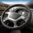 50cm Leather Truck Steering Wheel Cover(Black Red Line) - Steering Wheel Accessories by PMC TechLife | Online Shopping South Africa | PMC TechLife | Buy Now Pay Later Mobicred