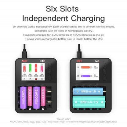 ISDT C4 EVO NiMH/NiCd Cylindrical Lithium Battery Smart Charger(Black) - free shipping - PMC Jewellery - Order now!