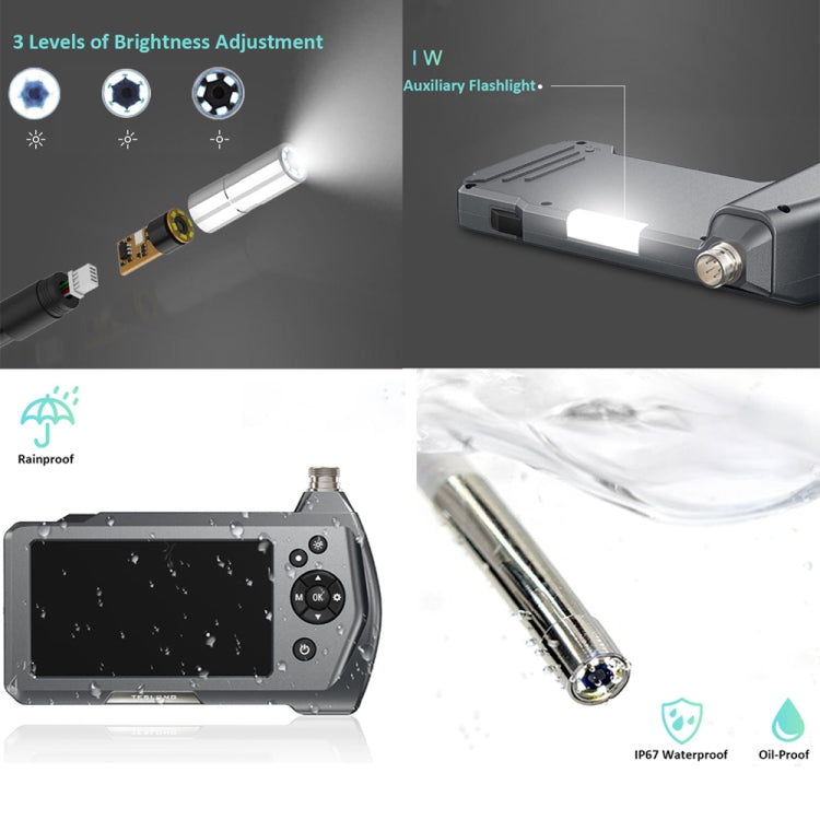 TESLONG NTS450A 4.5-inch Screen Industrial Handheld Endoscope with Light, Speci: 7.6mm Lens -1m - free shipping - PMC TechLife - Order now!
