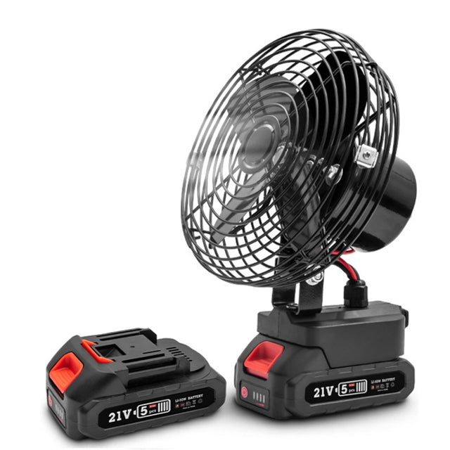 HILDA Portable Powerful Fan Outdoor Hair Dryer, With EU Plug Adaptor, Style: 6 inch With 2 Battery (1500mAh)