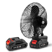 HILDA Portable Powerful Fan Outdoor Hair Dryer, With EU Plug Adaptor, Style: 8 inch With 2 Battery (1500mAh)
