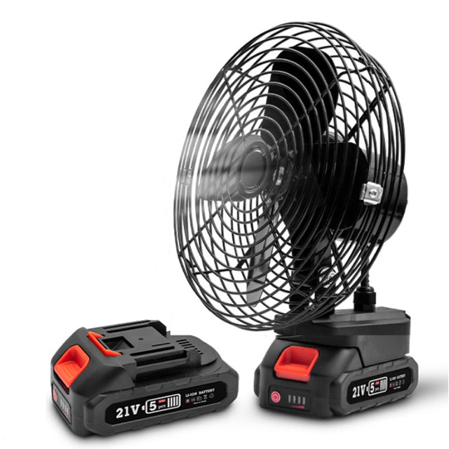 HILDA Portable Powerful Fan Outdoor Hair Dryer, With EU Plug Adaptor, Style: 8 inch With 2 Battery (1500mAh)