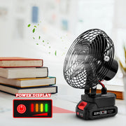HILDA Portable Powerful Fan Outdoor Hair Dryer, With EU Plug Adaptor, Style: 6 inch With 2 Battery (1500mAh)