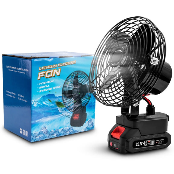 HILDA Portable Powerful Fan Outdoor Hair Dryer, With US Plug Adaptor, Style: 6 inch With 1 Battery(1500mAh)