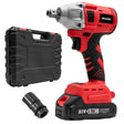 HILDA Motorized Wrenches Lithium Repair Parts With 22mm Socket, US Plug, Model: Red With 1 Battery+1 Charger(1500mAh) - free shipping - PMC TechLife - Order now!