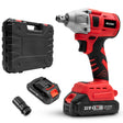 HILDA Motorized Wrenches Lithium Repair Parts With 22mm Socket, US Plug, Model: Red With 2 Battery+1 Charger(1500mAh) - free shipping - PMC TechLife - Order now!