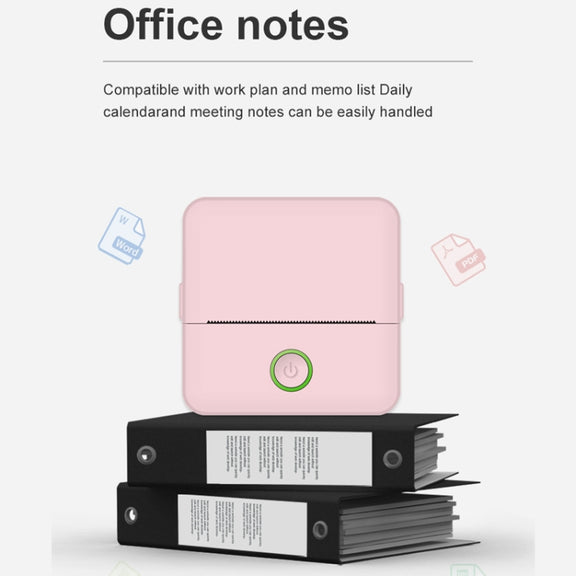 X6 200DPI Student Homework Printer Bluetooth Inkless Pocket Printer Pink Printer Paper x1