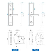 A60 Smart Fingerprint Password Door Lock With Doorbell, Spec: Basic Version Gold