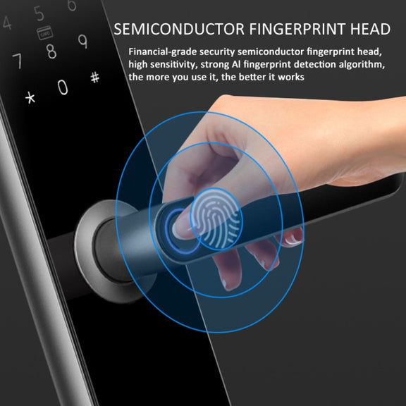 A60 Smart Fingerprint Password Door Lock With Doorbell, Spec: Tuya APP Version Gold