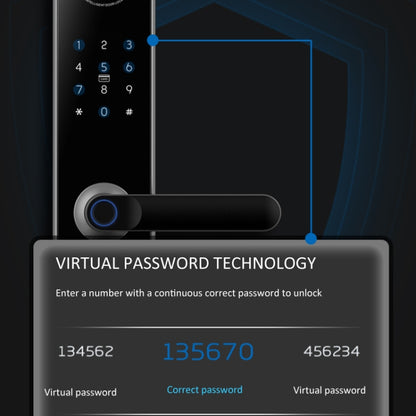 A60 Smart Fingerprint Password Door Lock With Doorbell, Spec: Tuya APP Version Gold - Door Lock by PMC Jewellery | Online Shopping South Africa | PMC Jewellery | Buy Now Pay Later Mobicred