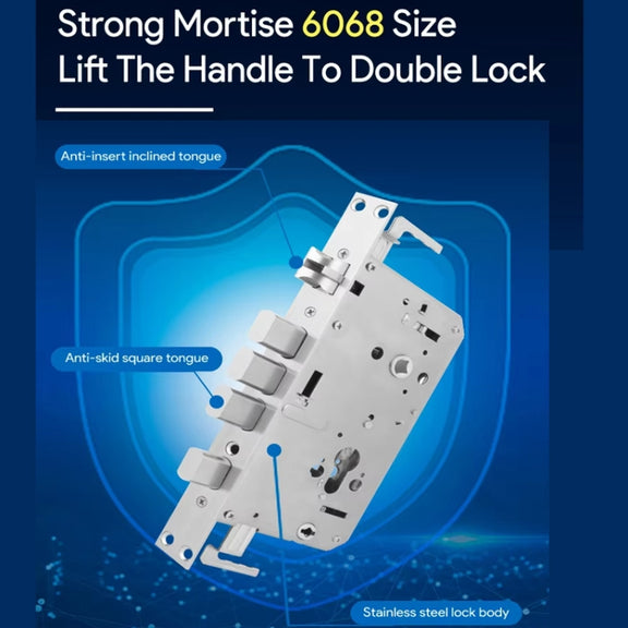 A60 Smart Fingerprint Password Door Lock With Doorbell, Spec: Basic Version Gold