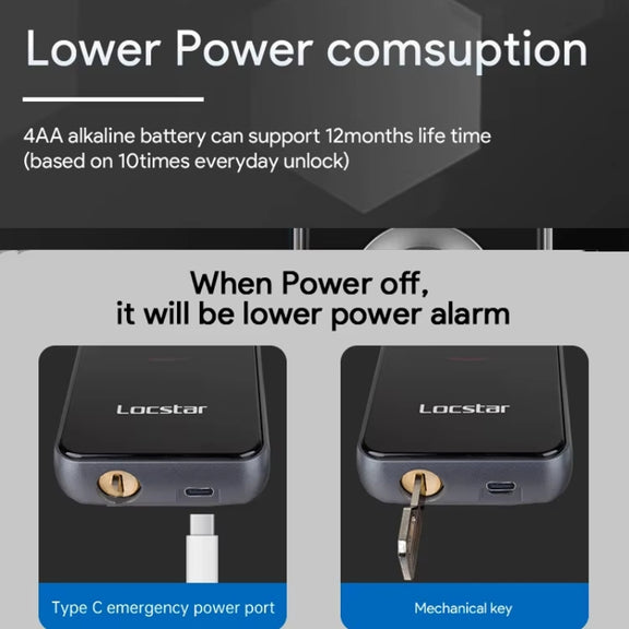 A60 Smart Fingerprint Password Door Lock With Doorbell, Spec: Basic Version Gold