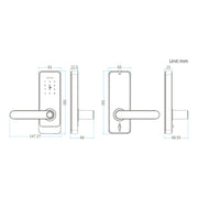 C89 Smart Fingerprint Password Lock Home Indoor Door TUYA System Lock(Silver)