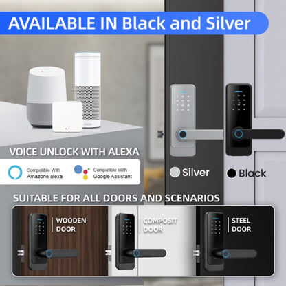 C89 Smart Fingerprint Password Lock Home Indoor Door TUYA System Lock(Silver) - Door Lock by PMC Jewellery | Online Shopping South Africa | PMC Jewellery | Buy Now Pay Later Mobicred