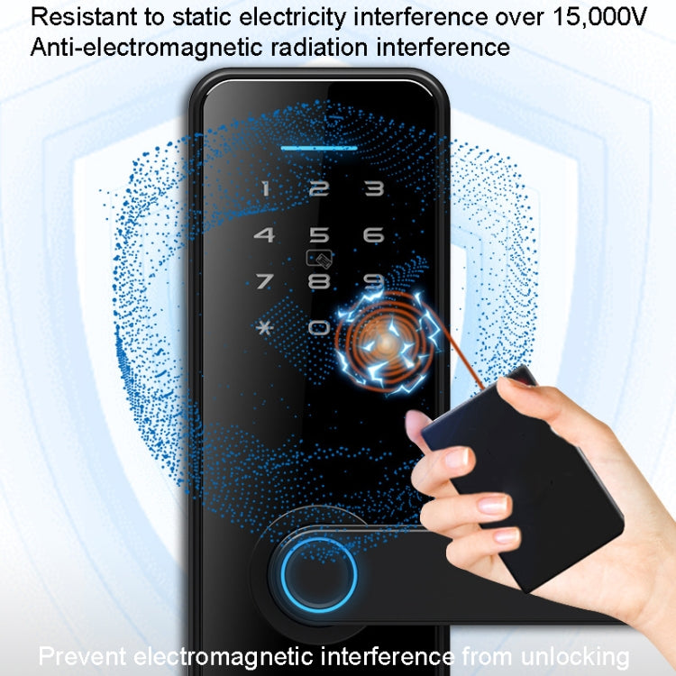 C89 Smart Fingerprint Password Lock Home Indoor Door TUYA System Lock(Silver) - Door Lock by PMC Jewellery | Online Shopping South Africa | PMC Jewellery | Buy Now Pay Later Mobicred