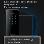 C89 Smart Fingerprint Password Lock Home Indoor Door TUYA System Lock(Silver)