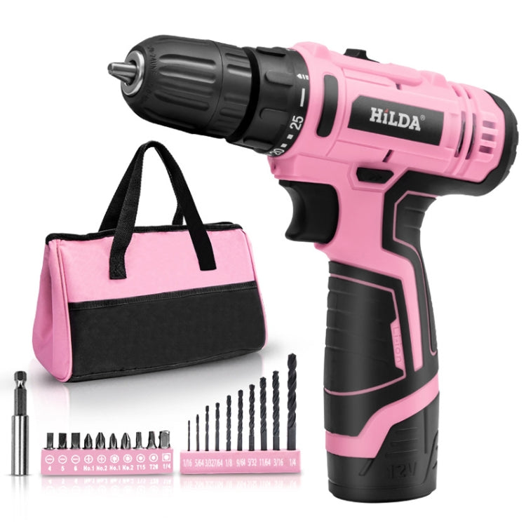 HILDA 12V Cordless Impact Drill Electrical Screwdriver, Plug: US Plug