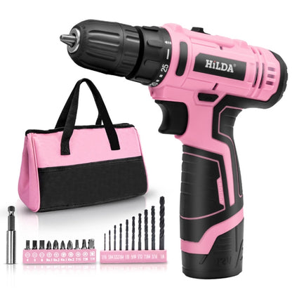 HILDA 12V Cordless Impact Drill Electrical Screwdriver, Plug: UK Plug - Drill & Drill Bits by HILDA | Online Shopping South Africa | PMC Jewellery | Buy Now Pay Later Mobicred