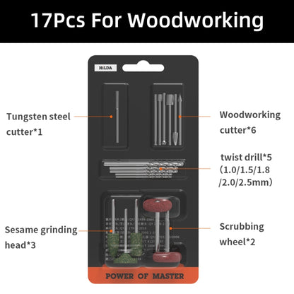 HILDA 17pcs /Set Woodworking Angle Mill Accessories Grinding Accessories Set - Abrasive Tools & Accessories by HILDA | Online Shopping South Africa | PMC Jewellery | Buy Now Pay Later Mobicred