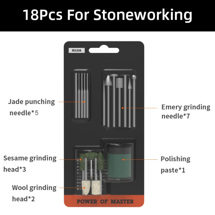 HILDA 18pcs /Set Stoneworking Angle Mill Accessories Grinding Accessories Set - free shipping - PMC Jewellery - Order now!
