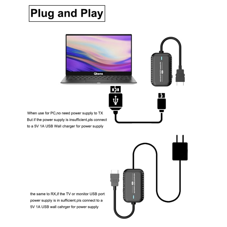 PWAY DT248W-H 30m Wireless HD Screen Projector Office Conference Screen Sharing Device(HDMI Interface)