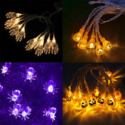 Colorful 3m 20LEDs Halloween LED Cartoon Atmosphere Decorative Light String(Purple Spider)