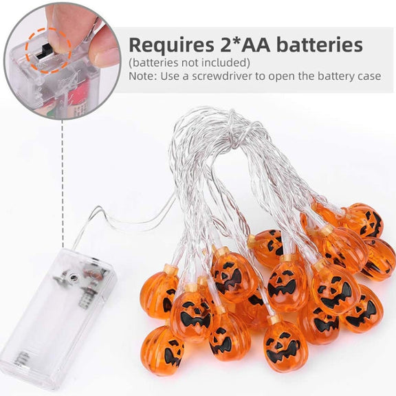 Colorful 3m 20LEDs Halloween LED Cartoon Atmosphere Decorative Light String(Conventional Pumpkin)