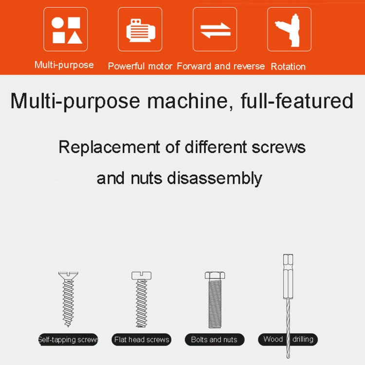 HILDA Multi-Function Li-Ion Screwdriver Mini Screwdriver Set(Orange)