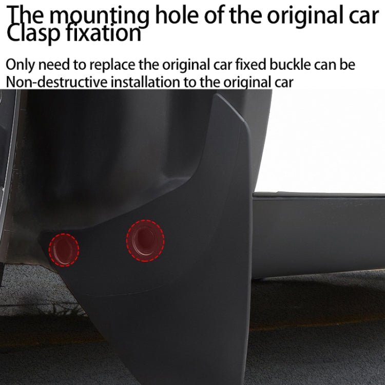 For Tesla Model Y 4pcs /Set Splash Guards Matte Fender No Drilling Required Upgraded PP Material - free shipping - PMC Jewellery - Order now!