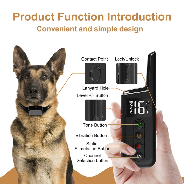 Pet Wrap-around Electric Shock Column Powerful Electronic Training Collar, Style: Receiver + Remote - Training Aids by PMC TechLife | Online Shopping South Africa | PMC TechLife | Buy Now Pay Later Mobicred