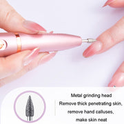 Electrical Nail Polisher Multifunctional Nail Polish Remover Pen Nail Sharpener(Rose Gold)