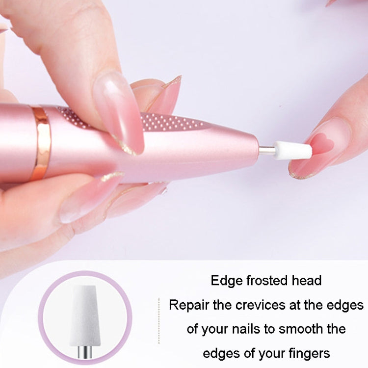 Electrical Nail Polisher Multifunctional Nail Polish Remover Pen Nail Sharpener(Rose Gold)