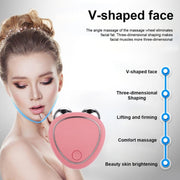 Mini Micro-Current Beauty Instrument Facial Lift Rejuvenating Device Massage Slimming Machine, Style: Acrylic Package(White)