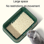 Open Litter Pan Large Capacity Plastic Pet Kennel, Model: Square Orange