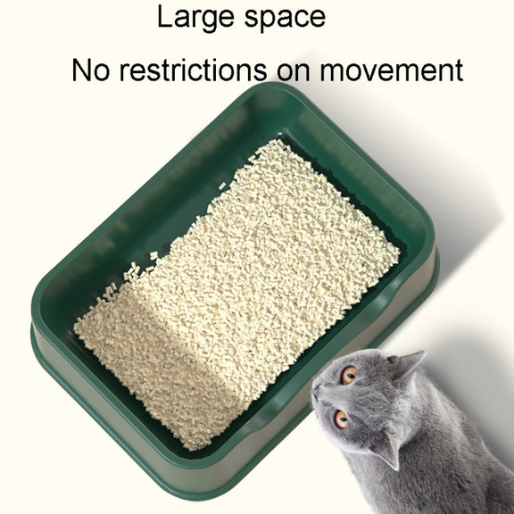 Open Litter Pan Large Capacity Plastic Pet Kennel, Model: Square Orange