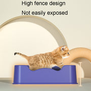 Open Litter Pan Large Capacity Plastic Pet Kennel, Model: Square Purple