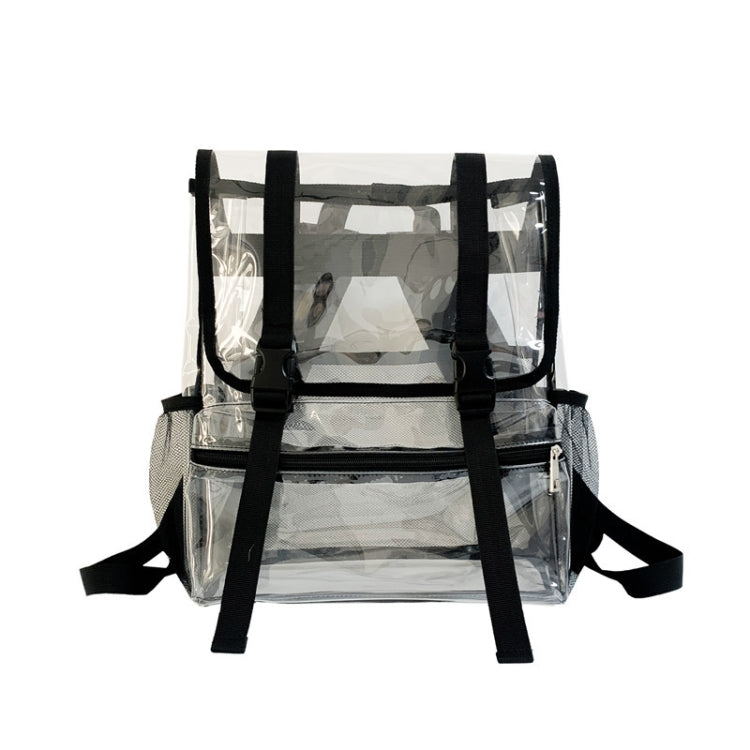 Transparent PVC Large Capacity Casual Outdoor Waterproof Travel Backpack(Black) - Double-shoulder Bags by PMC TechLife | Online Shopping South Africa | PMC TechLife | Buy Now Pay Later Mobicred